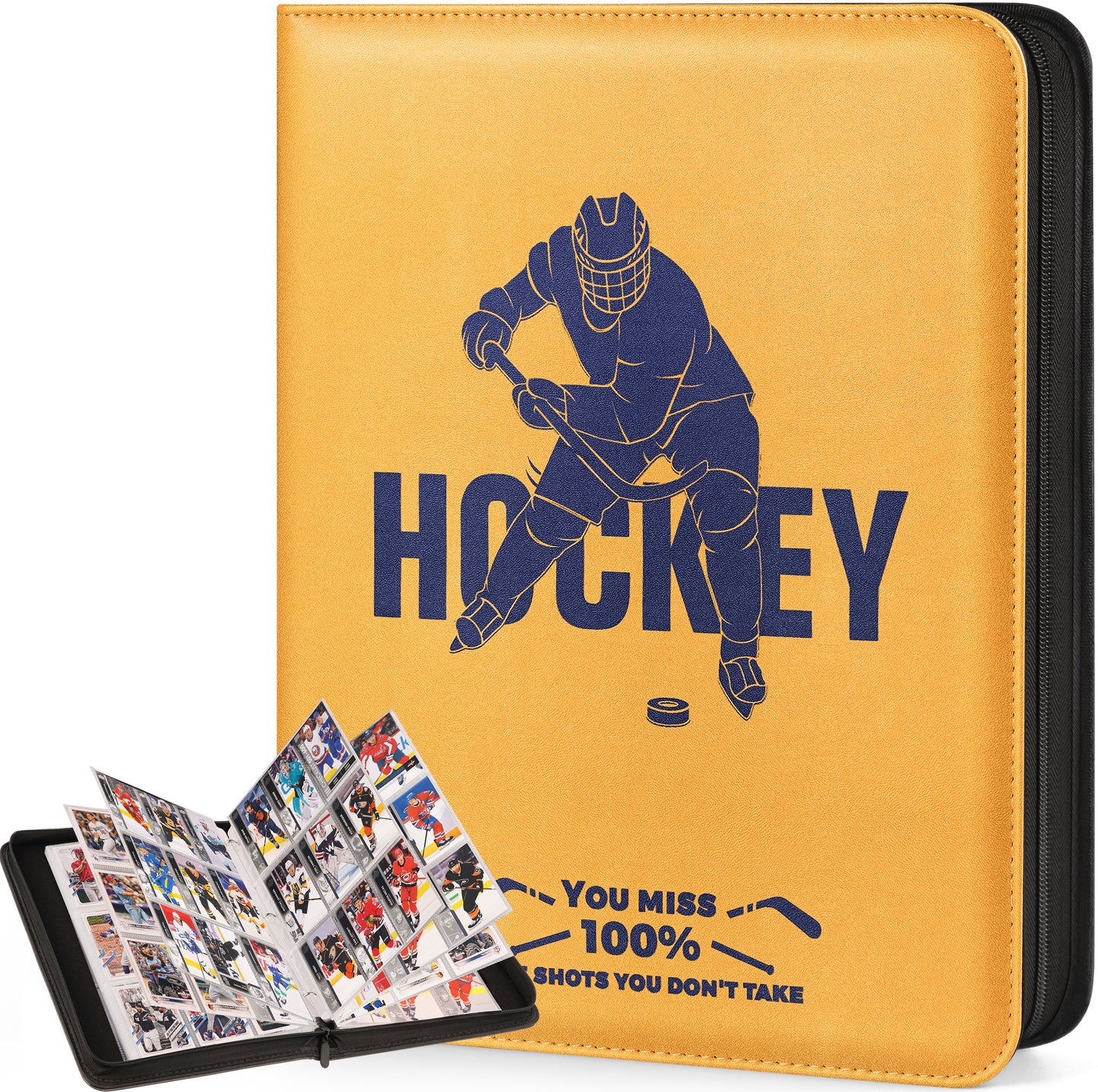 Hockey Card Binder with Sleeves, 900 Pockets