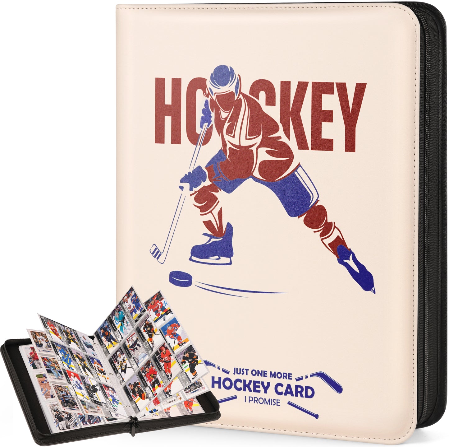 Hockey Card Binder with Sleeves, 900 Pockets
