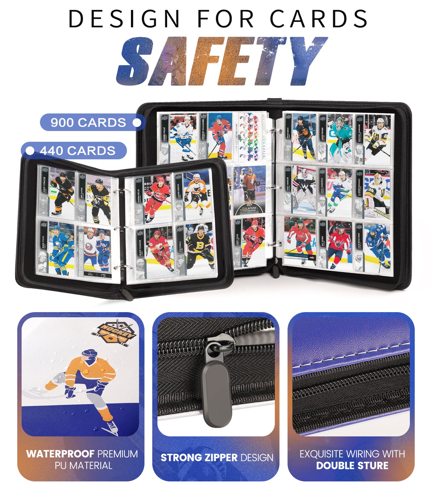 Hockey Card Binder with Sleeves