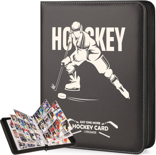 Hockey Card Binder with Sleeves, 900 Pockets